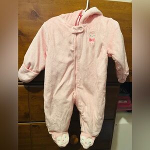 Carter's Soft Pink Hooded Footie